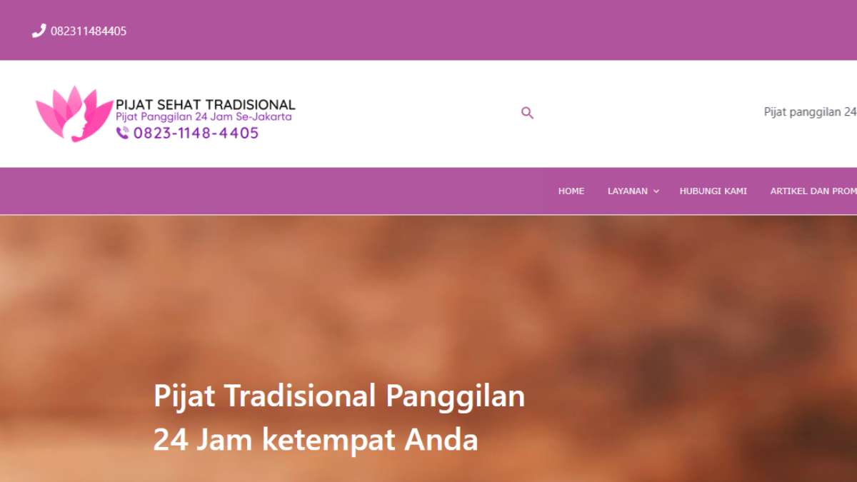 website jasa pijat